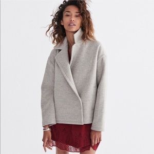 Madewell Short Swing Jacket Gray Medium Pea Coat